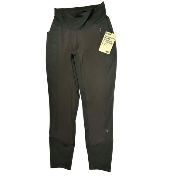 NEW REI Co-op Flash Hybrid Tights Women Size XS Black Pant Jogger - Picture 1 of 14